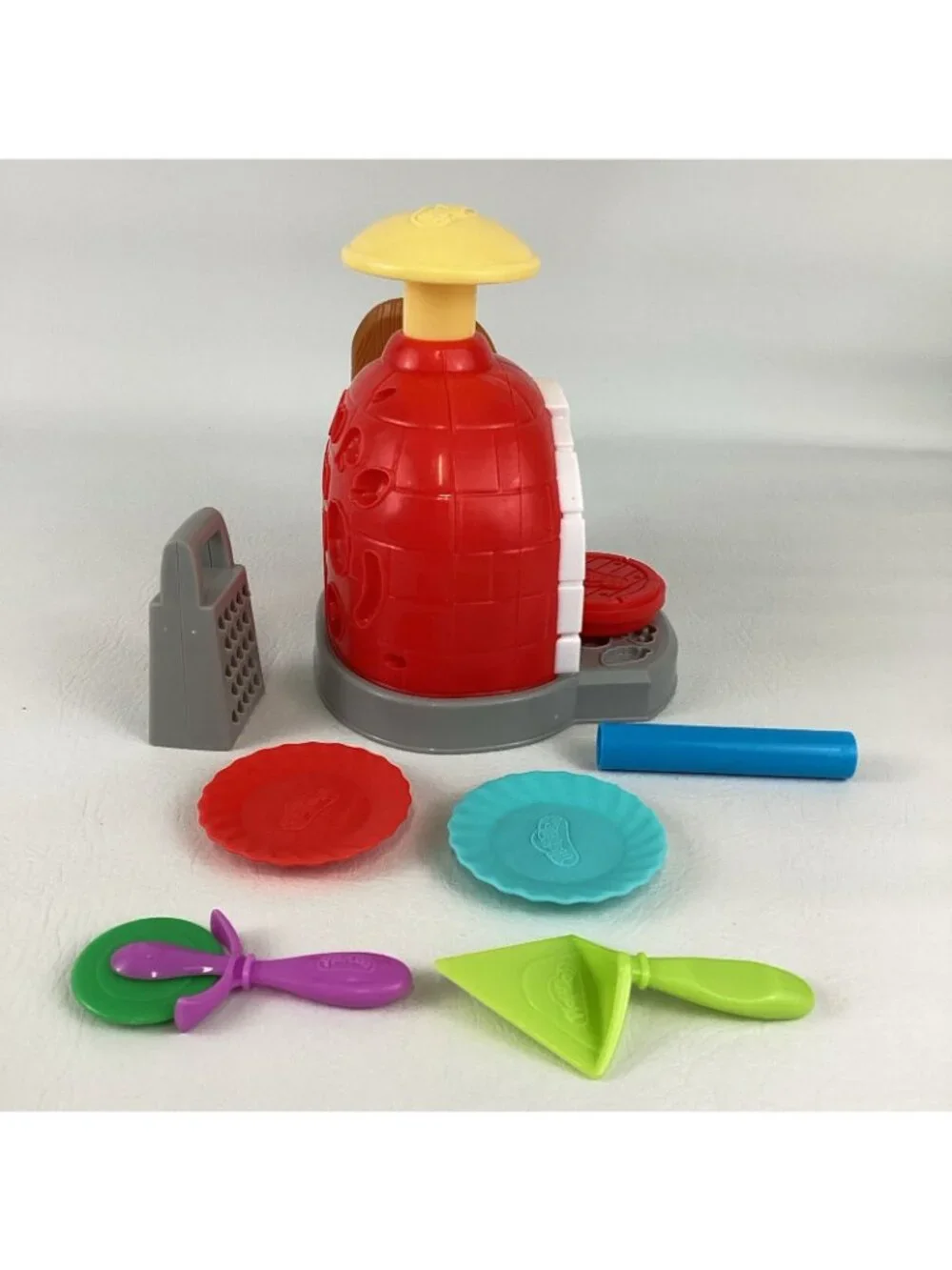Play Doh Kitchen Creations Stamp N Top Pizza Oven Playset Press Mold Tools Lot